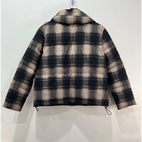 NWT Boundless North Size S Plaid Puffer Jacket Brown MSRP $128 - Picture 8 of 14